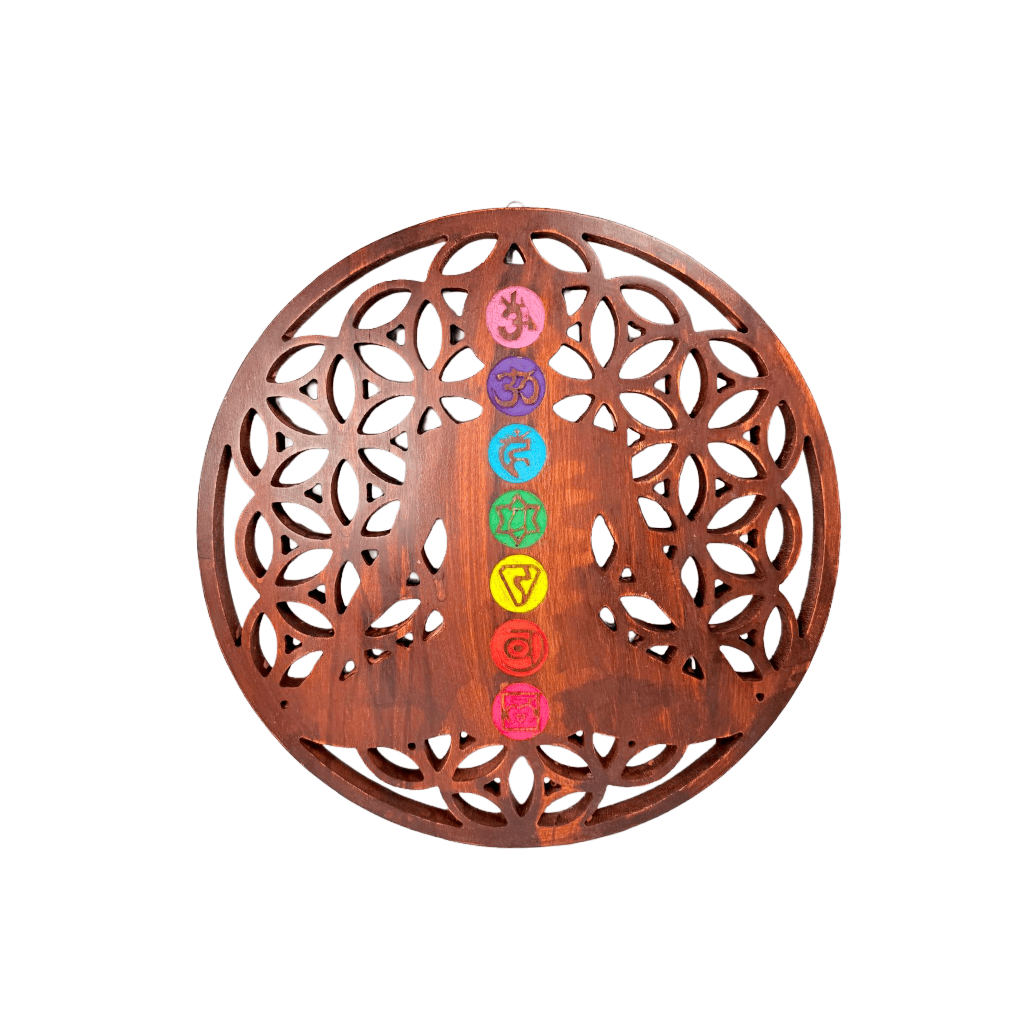 Wooden 7 Chakra Wall Hanging-41 cm